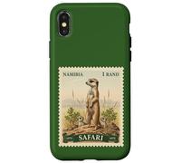 African Safari Stamp Meerkat Namibia Postage Vintage Case for iPhone X/XS