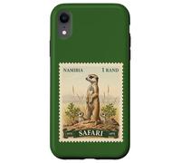 African Safari Stamp Meerkat Namibia Postage Vintage Case for iPhone XR
