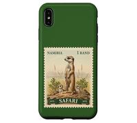 African Safari Stamp Meerkat Namibia Postage Vintage Case for iPhone XS Max