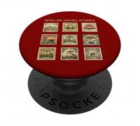 African Safari Stamps Collection Vintage Wildlife Postage PopSockets Adhesive PopGrip