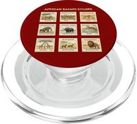 African Safari Stamps Collection Vintage Wildlife Postage PopSockets PopGrip for MagSafe