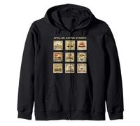 African Safari Stamps Collection Vintage Wildlife Postage Zip Hoodie