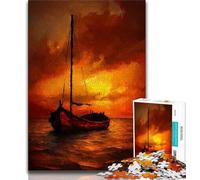 African Sailboat Adult Jigsaws 1000 Pieces Difficult,Challenging To Complete But Fun And Humorous Birthday Present,Gifts,Wall Art (38x26cm)