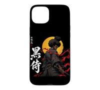 African Samurai Fighter Katana Warrior Black Roots Anime Case for iPhone 15 Plus