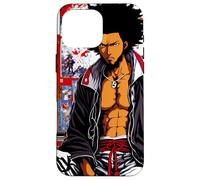 African Samurai Hip-Hop Afro 90s Anime Retro Lofi Case for iPhone 16 Pro Max
