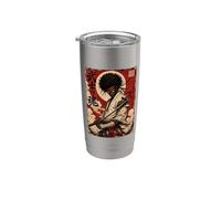 African Samurai Japanese Warrior Anime Katana Ronin Stainless Steel Insulated Tumbler