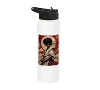 African Samurai Japanese Warrior Anime Katana Ronin Stainless Steel Insulated Water Bottle