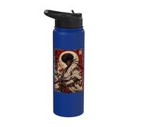 African Samurai Japanese Warrior Anime Katana Ronin Stainless Steel Insulated Water Bottle