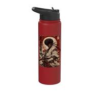 African Samurai Japanese Warrior Anime Katana Ronin Stainless Steel Insulated Water Bottle