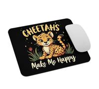 African Savanna Cheetah Lover Cheetahs Make Me Happy Mousepad Durable Mouse Pad Comfortable Mouse Mat For Pc Office Studying 25X30Cm