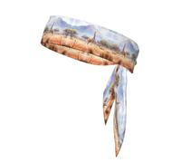 African Savanna Giraffe Double-Sided Sports Headband for All Activities As Tennis, Football, Yoga, and Running