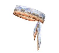 African Savanna Giraffe Printed headband, adiustable headband, perfect for running, fitnessand other sports.