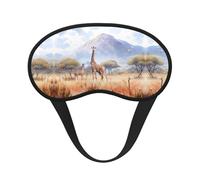 African Savanna Giraffe Universal Lightweight Eye Mask: Great for Travel, Office Naps and Shift Work. Provides a Comfortable Sleeping Environment