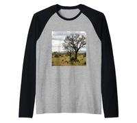 African Savanna Wildlife Acacia Tree Safari Landscape Raglan Baseball Tee
