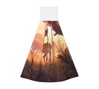 African savannah giraffe calf Coral Velvet Hand Wipes - Absorbent Cleaning Cloths for Kitchen, Bathroom, Car, Camping - Home Use