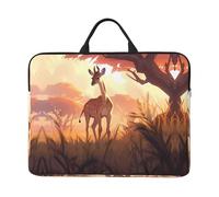 African savannah giraffe calf Print 14in Laptop Case Sleeve Bag, Portable Handle for Business Trip, Commuting, Fits Notebook & Tablet