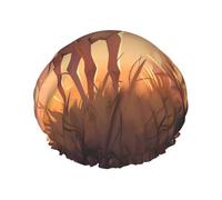 African savannah giraffe calf Women's shower cap, waterproof, reusable, with washable elastic cord, suitable for long hair and braids, ideal for showering.
