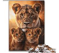 African Savannah Lion Jigsaws 1000 Pieces for Teenagers, Family Game Stress Reliever Difficult Challenge Great Gifts And Toys (size 26x38cm)