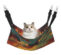 African Savannah Sunset Elephant Giraffe Printed Pet Hammock - Sleeping Hammock For Cats, Rabbits, Ferrets, Puppies, Small Animals