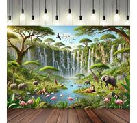 African savannah wildlife background polyester curtain multi-functional studio background polyester birthday party 440x300CM