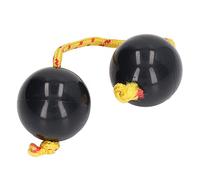African Shaker Rattle, Fingertip Sand Balls Double Gourd Rhythm, Light Weight Percussion Instrument - Crisp Sound, Durable Rope, Portable for Music Bands and Education