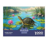 African Sideneck Turtle Jigsaw Puzzles Puzzle for Adults Kids. 1000 Piece Animal Great Gifts Challenge Toy Educational Games Home Decoration for Adults& Kids Age 14 Years Up 70x50cm/1000pcs