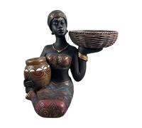 African Statues - Seated Woman Sculpture, Decorative Table Ornament