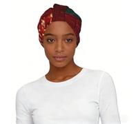 African Style Patchwork 1 Print Elastic Lady Headscarf Hat Breathable Fashion Daily Beach Vacation Hair Accessory