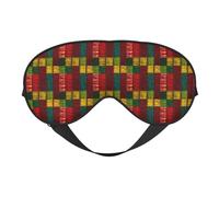 African Style Patchwork 1 Print Functionality Cozy Eye Mask Adjustable Strap Nap Night Travel Camping Yoga Relax