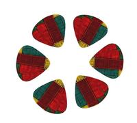 African Style Patchwork 1 Print Guitar and Ukulele Picks For Music Lovers 12 PCS Mixed Gauges(0.46/0.71/0.96mm)