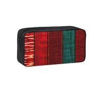 African Style Patchwork 1 Print Large Pencil Case Big Capacity Pen Case Durable Pencil Box Stationery Bag for Travel Makeup