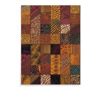 African Style Patchwork Canvas Wall Art 15.7x11.8inch Wall Painting Modern Prints Artwork Posters Unframe-Style for Living Room Bedroom Kitchen Home Decor