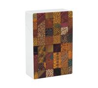 African Style Patchwork Cigarette Case for Regular King Size 85mm 20 Capacity Push to Open Hard Shell Cigarette Box Portable & Waterproof Cigarettes Case for Men Women Pocket Cigarettes Holder, Cig Ac