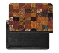 African Style Patchwork Passport Holder Vaccine Card Holder Travel Document Organizer Credit Card Organizer for Women/Men