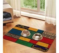 African Style Patchwork Print Cat Food Mat Pet Feeding Mat for Floor Pet Supplies Dog Water Bowl Mat Dog Essentials