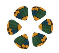 African Style Patchwork Print Guitar and Ukulele Picks For Music Lovers 12 PCS Mixed Gauges(0.46/0.71/0.96mm)