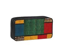 African Style Patchwork Print Large Pencil Case Big Capacity Pen Case Durable Pencil Box Stationery Bag for Travel Makeup