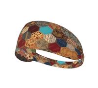 African Style Patchwork Print Non-Slip Elastic Running Headband, Sweat Absorbing Stretchy Hair Bands For Gym Yoga, Soft Skin-Friendly Foldable Workout Headband
