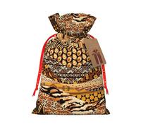 African Style Patchwork Print Reusable Eco-Friendly Gift Drawstring Bag For Party Favors Seasonal Celebrations