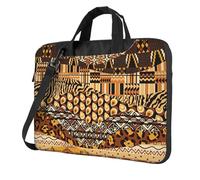 African Style Patchwork print Slim Laptop Briefcase 13-15.6 Inch | Cute Messenger Bag for Women Men Work College