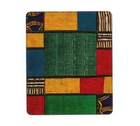 African Style Patchwork Print Small Desk Pad,Rubber Base with Precision Stitched Edges,Perfect for Office,Gaming