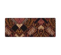 African Style Patchwork Printed Desktop Mouse pad Large Size Rubber Keyboard pad Suitable for Office and Home 31.5 inches x 12 inches