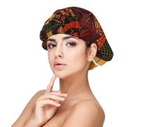 African Style Patchwork Satin Bonnet Silk Bonnet, Hair Bonnet For Sleeping, Soft Double Layer Silk Sleeping Cap Hair Wrap For Women Natural Curly Braided Long Hair