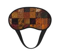 African Style Patchwork Sleep Mask for Side Sleeper Eye Mask for Sleeping Light Blocking Soft Breathable Sleep Eye Mask for Women Men Adjustable Elastic Strap Travel Nap Blackout Eye Shade Cover