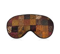 African Style Patchwork Sleep Mask for Women Men, Soft Eye Mask with Adjustable Strap for Sleeping, Light Blocking Travel Blindfold for Nap Comfortable Eye Cover for Home Office