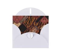 African Style Patchwork White prints Greeting Cards 6x4-inch with Envelope | Perfect for writing greetings and thank-you notes