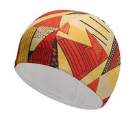 African Style Prints Swim Cap for Adult, Elastic Fabric Swimming Cap, Comfortable Bathing Cap for Long & Short Hair