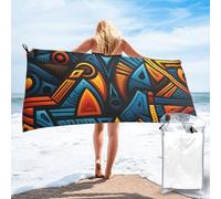 African style textile pattern Beach Towel Sand Free Microfiber Bath Towel for Men & Women Super Absorbent Quick Drying Towels Extra Large Beach Blanket for Pool Bathroom Travel Hotel 27.5"x55"