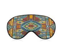 African Style Textile Pattern Eye Mask for Sleeping Soft Breathable Sleep Mask with Adjustable Strap Light Blocking Night Eye Cover Comfortable Night Blindfold Eyeshade Sleep Shade Cover for Travel
