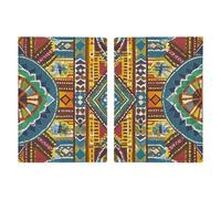 African Style Textile Pattern Passport Holder Passport Wallet PU Leather Passports Protective Cover Slim Travel Accessories